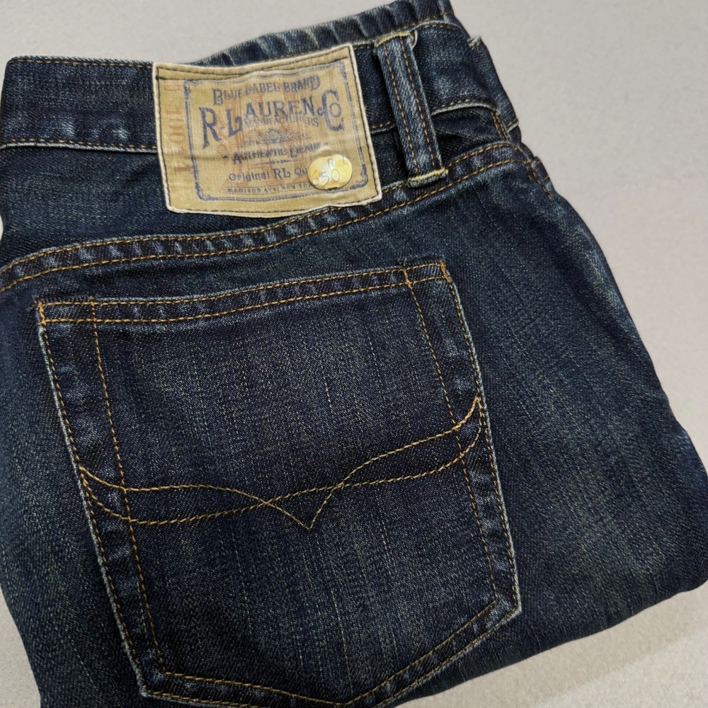 Ralph Lauren Thompson 650 Womens Jeans 30 Denim Dark Wash Indigo Button Fly